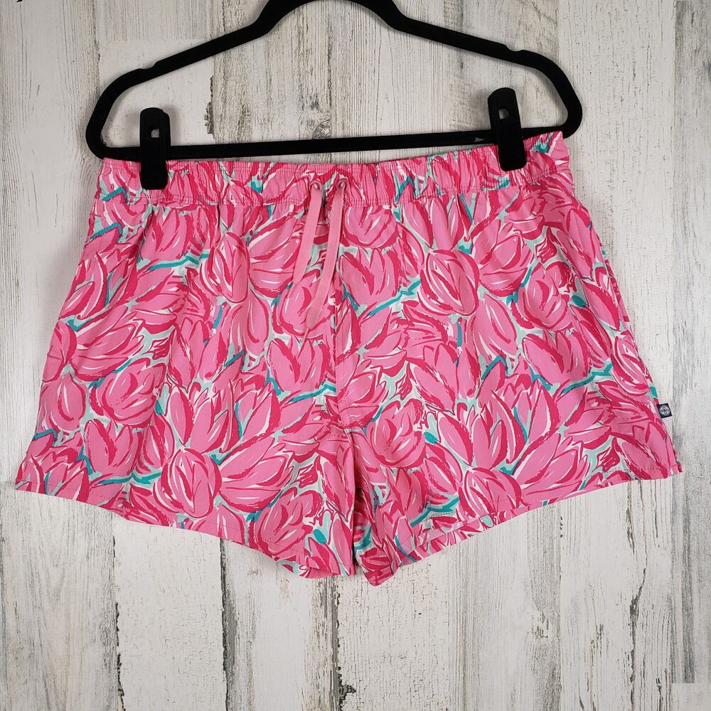 Lauren James Elastic Drawstring Waist Pull-On Swim Shorts Women's Size Large